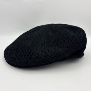 Echo Black Lightweight Knit Newsboy Baker Boy Lightweight Cap Large